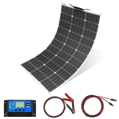 Flexibles 100W Solarmodul-Kit 18V monokristallin mit Laderegler