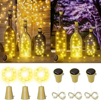 Produktbild von Ymenow Solar Flaschenlichter, 6 Stück Solarlichter 2m 20LEDs Flaschenlichterkette Korken, Lichterkette für Flaschen, Weinflaschen, LED Flaschenlicht
