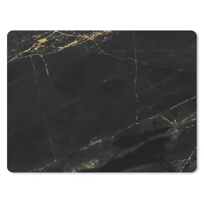Produktbild von MuchoWow® Mauspad Mousepad Marmor - Schwarz - Gold - Chic - Marmoroptik - Design 23x19 cm - Mousepads - Maus Mat - Pad - Mausunterlage - Schreibtischunterlage - Mauspad
