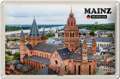 Produktbild von Blechschild Städte Mainz Kaiserdom Kiche Christentum 30x20cm