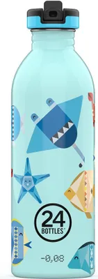 Produktbild von 24Bottles Sea Friends, 500 ml, Tägliche Nutzung, Hellblau, Mehrfarbig, Edelstahl, Kind, Junge/Mädchen