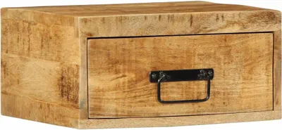 Produktbild von vidaXL Wand-Nachttisch Raues Mangoholz