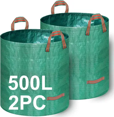 Imagen del producto de Bolsas para residuos de jardín, de 500 litros, reutilizables, resistentes