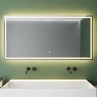Produktbild von Mai & Mai Wandspiegel Badezimmer Spiegel LED 140x70cm LED Bad-Spiegel mit Touchschalter, Beschlagfrei durch Antifog-Schicht nova-01