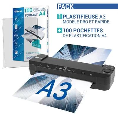 Image de Machine de laminage A3, A4, A5, A6, A7, modèle Pro, ultra-rapide, pour le laminage à chaud et à froid, jusqu'à 2 x 150 microns
