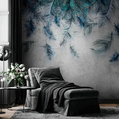 Produktbild von Selbstklebende Folie Fototapete - Sapphire Breeze 392x280 cm Blätter f-C-0489-a-a
