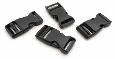 Produktbild von Vintageparts Steckverschlüsse Kunststoff schwarz Steckschnallen 6x3cm 4 Stück