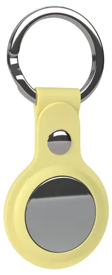 Produktbild von EAZY CASE Gelbe Silikon AirTag Schlüsselanhänger mit Karabiner, Stoßfest, wasser