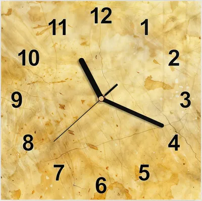 Produktbild von Wanduhr aus Glas mit Motiv Marmorierte Oberfläche- 30 x 30 cm - inkl. Aufhängesystem