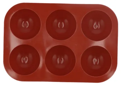 Produktbild von Silikonform, halbkugelförmige Kuchenform in Lebensmittelqualität, für Schokolade, Seife, Zuhause, Küche (6 Löcher)