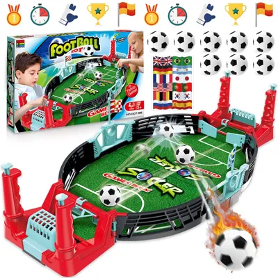 Imagen del producto de Mini futbolín para niños, juego interactivo con 8 pelotas