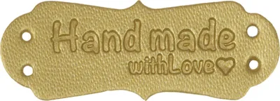 Produktbild von Handgefertigter Aufnäher - 40x15 mm - Gold