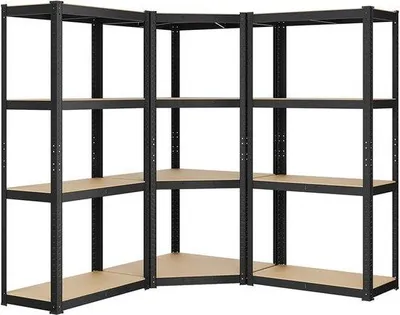 Produktbild von Winkelkastenset – 4-Schubladen – Metallgestell – Schwarz