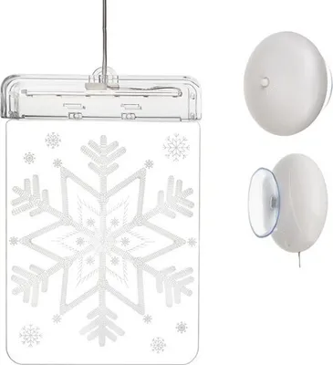 Produktbild von 3D-LED-Weihnachtsbeleuchtung aus Buntglas, batteriebetrieben