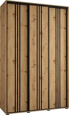 Produktbild von MEBLE KRYSPOL Davos 6 Schrank, drei Türen - 235,2x150x45 cm - Artisan  Artisan Schwarz