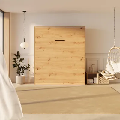 Produktbild von SMARTBett Schrankbett M3 Vertikal 180x200 Wildeiche/Wildeiche ohne Polsterrahmen ohne Zusatzoption