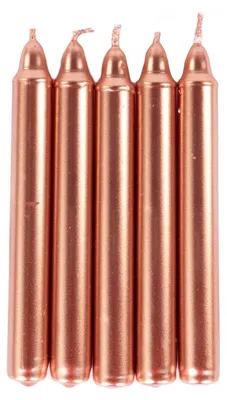 Produktbild von Metallische Tischkerzen aus Paraffin, 10 cm