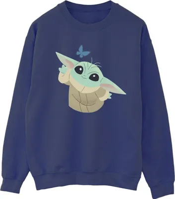 Produktbild von Star Wars - "The Mandalorian Butterfly Catching" Sweatshirt für Damen BI39818 (M) (Marineblau)
