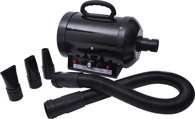 Produktbild von PawHut Profesionálny sušič vlasov pre psov Pet Dryer Šepkajúci sušič vlasov pre psov 2800W Kovová čierna 40 x 16 x 20 cm
