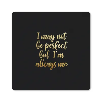 Produktbild von MuchoWow® Mauspad Mousepad Selbstvertrauen - Gold - Schwarz 30x30 cm - Mousepads - Maus Mat - Pad - Mausunterlage - Gaming