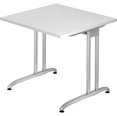 Zdjęcie produktu dla HAMMERBACHER BS08 Schreibtisch weiß quadratisch