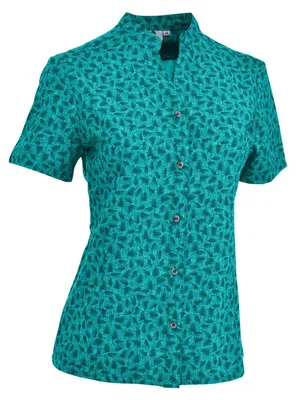 Produktbild von MAUL Sport Damen Bluse Mondsee - 1/2 Bluse mit Muster Elastisch Grün 42