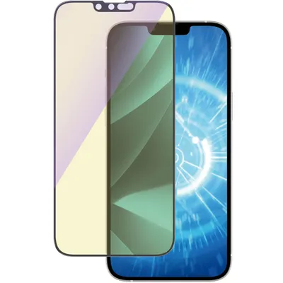 Imagen del producto de PanzerGlass: Protector de pantalla para teléfono móvil, diseño ultralargo, de vidrio, con marco de color negro, compatible con Apple iPhone 13 Pro Max y 14 Plus