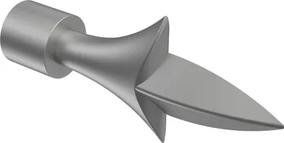 Produktbild von Interdeco Endstücke / Zierabschlüsse für Gardinenstangen mit 16/13 mm Ø Silbergrau, Typ Lily (Lilie), Pack. 2 Stück