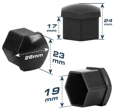 Obrázek produktu pro Plastové krytky na šrouby, 19 mm, 20 kusů, univerzální pro automobily