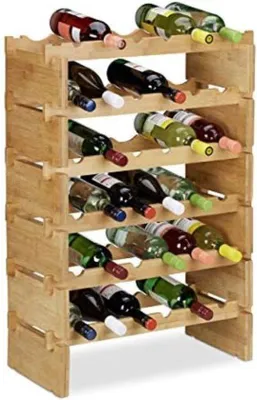 Produktbild von Weinregal Stapelbar mit Stehfach zur Präsentation oder Lagerung von 36 Flaschen