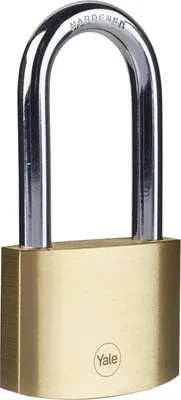 Produktbild von Yale Vorhängeschloss mit Schlüssel, Messing, 60mm, 3 Schlüssel, Stahlbügel