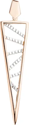 Produktbild von Anhänger Spitz-Dreieck mit Muster 925 Silber Rotgold vergoldet bicolor 63,5mm