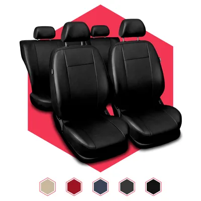Produktbild von Autositzbezüge Universal Schonbezüge Sitzauflage PKW Auto Set Kunstleder Schwarz