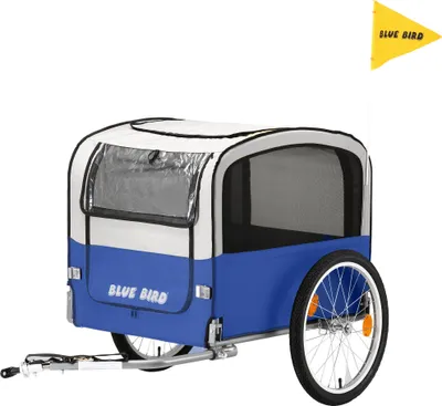 Produktbild von Blue Bird Fahrrad Hundewagen Hundeanhänger 20 blau hellgrau