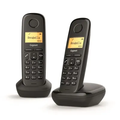 Image de Téléphone sans fil duo dect noir - Gigaset - A170 DUO NOIR -
