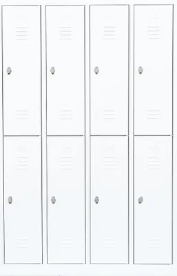 Produktbild von Spind Garderobenschrank Fächerschrank Schließfachschrank 180 x 117 x 50cm weiß