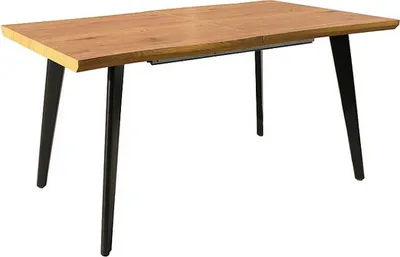 Produktbild von Esstisch Küchentisch Fresno 120-180x80x76cm Eiche schwarz ausziehbar