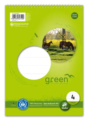 Produktbild von Spiralblock LIN4 A5 40 Blatt 70g/qm liniert 18 Linien, 2 St.