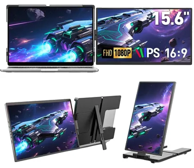 Obrázek produktu pro Přenosný monitor, 15,6 palce, FHD 1920 x 1080, panel IPS, kontrastní poměr 1000:1, obnovovací frekvence 60 Hz