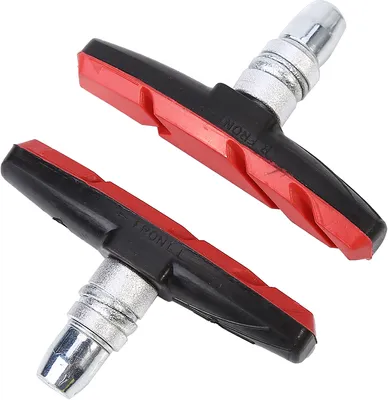Obrázok produktu pre 1 pár brzdových obložení pre bicykle pre V-Brake, gumové bloky pre horské a mestské bicykle, červené