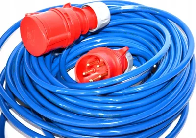Produktbild von Hilark Verlängerungskabel H07BQ-F 5g2,5 mm (5x2,5) 16A 400V Blau Polyurethan kabel PUR 20 meter