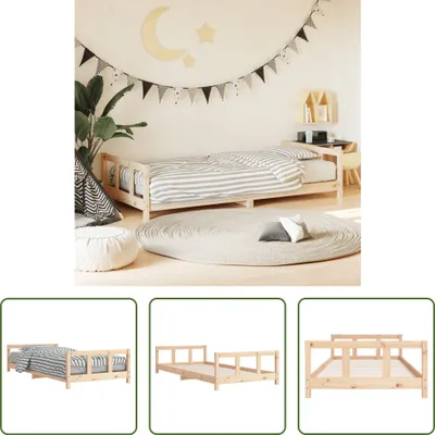 Produktbild von The Living Store Kinderbett 90x200 cm Massivholz Kiefer