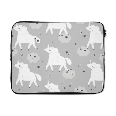 Produktbild von MuchoWow® Laptop Hülle 15 Zoll Mädchen - Einhorn - Muster Laptoptasche - Laptoptasche - Sleeve - Rundum-Schutz