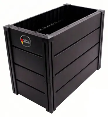 Produktbild von KHW Hochbeet Demeter M Schmal | 82×44×61 cm Garten Hochbeet | 196L Pflanzvolumen | 100% recycelter Kunststoff | wetterfest & UV-beständig | werkzeuglose Steckmontage | Anthrazit | Germany
