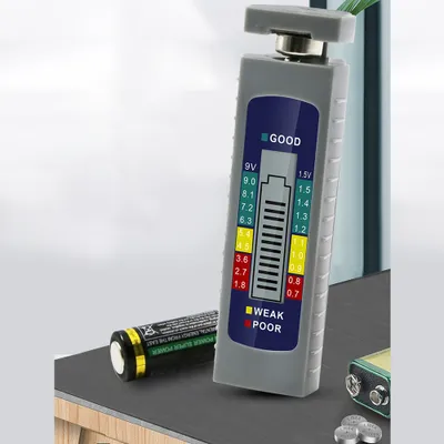 Zdjęcie produktu dla Przenośny uniwersalny cyfrowy tester baterii Sprawdzanie pojemności baterii Tester mocy baterii guzikowych AA AAA 9V 6F22 1,5V