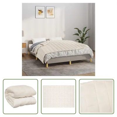 Produktbild von The Living Store Gewichtsdecke Hellcreme 137x200 cm 6 kg Stoff