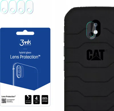 Produktbild von 3mk Hybridglas Lens Protection für Caterpillar s42+ Kamera Objektiv Kameralinse 0,16mm 6H (4 Stück)