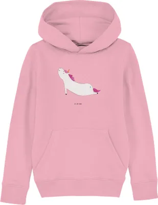 Produktbild von Mr. & Mrs. Panda Kinderpullover Einhorn Yoga 7-8 Jahre (122/128) - Baumwolle Pink - Geschenk, Sweatshirt, Pullover, Hoodie, Kapuzenpullover, Unicorn, Einhörner, Namaste