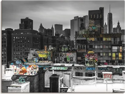 Produktbild von ARTland Leinwandbild Graffiti in New York Größe: 40x30 cm