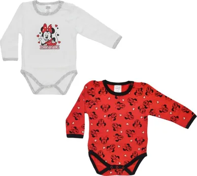 Productafbeelding van Disney Minnie Mouse, 2-delige set babyrompertjes, babykleding, zachte jumpsuit voor baby's, maat 74/80